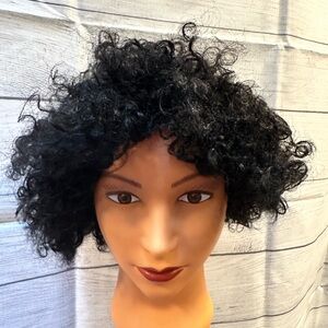 Human Curly Black Wig for Women